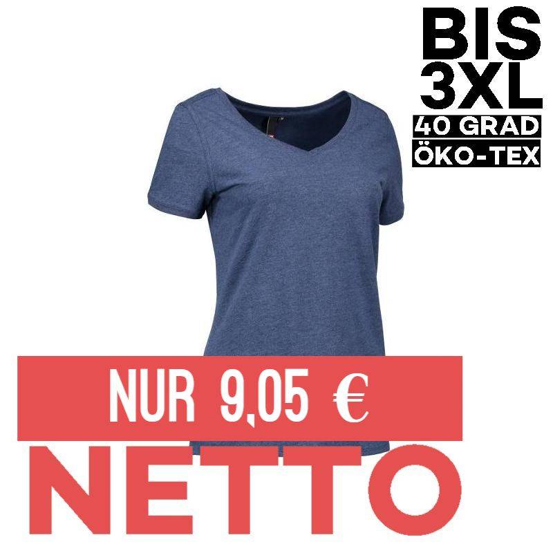 CORE V-Neck Tee Damen T-Shirt 543 von ID / Farbe: blau / 90% BAUMWOLLE 10% VISKOSE - | MEIN-KASACK.de | kasack | kasacks