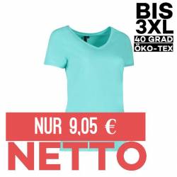 CORE V-Neck Tee Damen T-Shirt 543 von ID / Farbe: mint / 90% BAUMWOLLE 10% VISKOSE - | MEIN-KASACK.de | kasack | kasacks