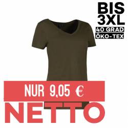 CORE V-Neck Tee Damen T-Shirt 543 von ID / Farbe: oliv / 90% BAUMWOLLE 10% VISKOSE - | MEIN-KASACK.de | kasack | kasacks