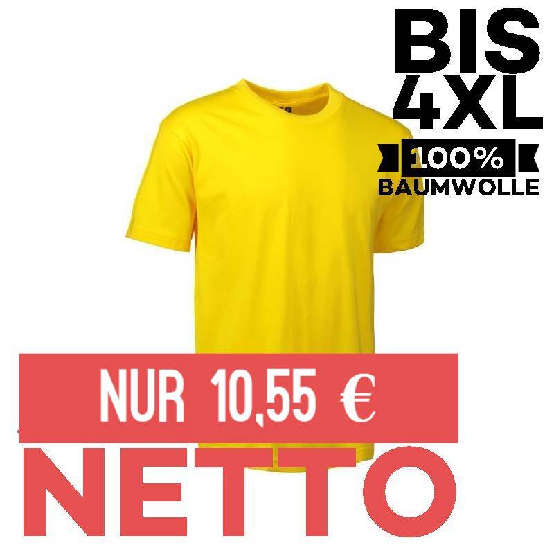 T-TIME® Herren T-Shirt | Rund-Ausschnitt |510 von ID / Farbe: gelb / 100% BAUMWOLLE - | MEIN-KASACK.de | kasack | kasack