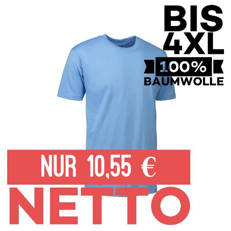 T-TIME® Herren T-Shirt | Rund-Ausschnitt |510 von ID / Farbe: hellblau / 100% BAUMWOLLE - | MEIN-KASACK.de | kasack | ka