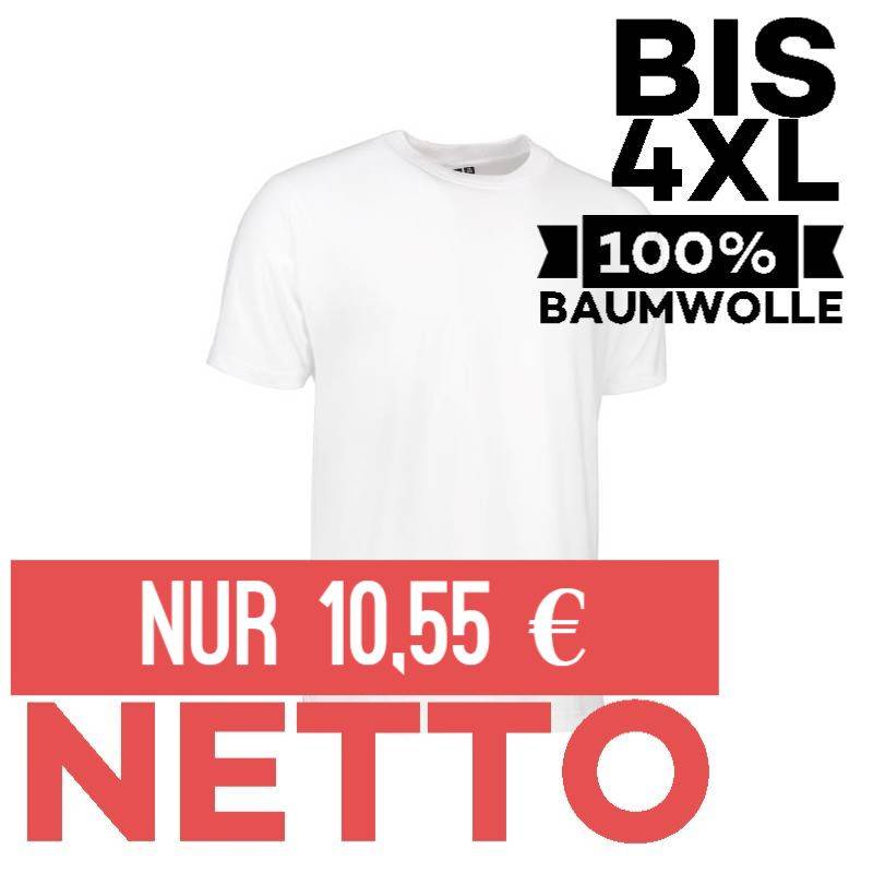 T-TIME® Herren T-Shirt | Rund-Ausschnitt |510 von ID / Farbe: weiß / 100% BAUMWOLLE - | MEIN-KASACK.de | kasack | kasack