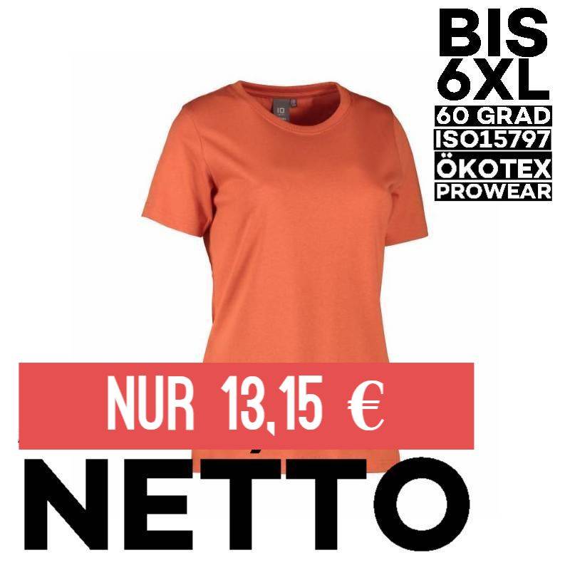 PRO Wear Damen T-Shirt 317 von ID / Farbe: coral / 50% BAUMWOLLE 50% POLYESTER - | MEIN-KASACK.de | kasack | kasacks | k