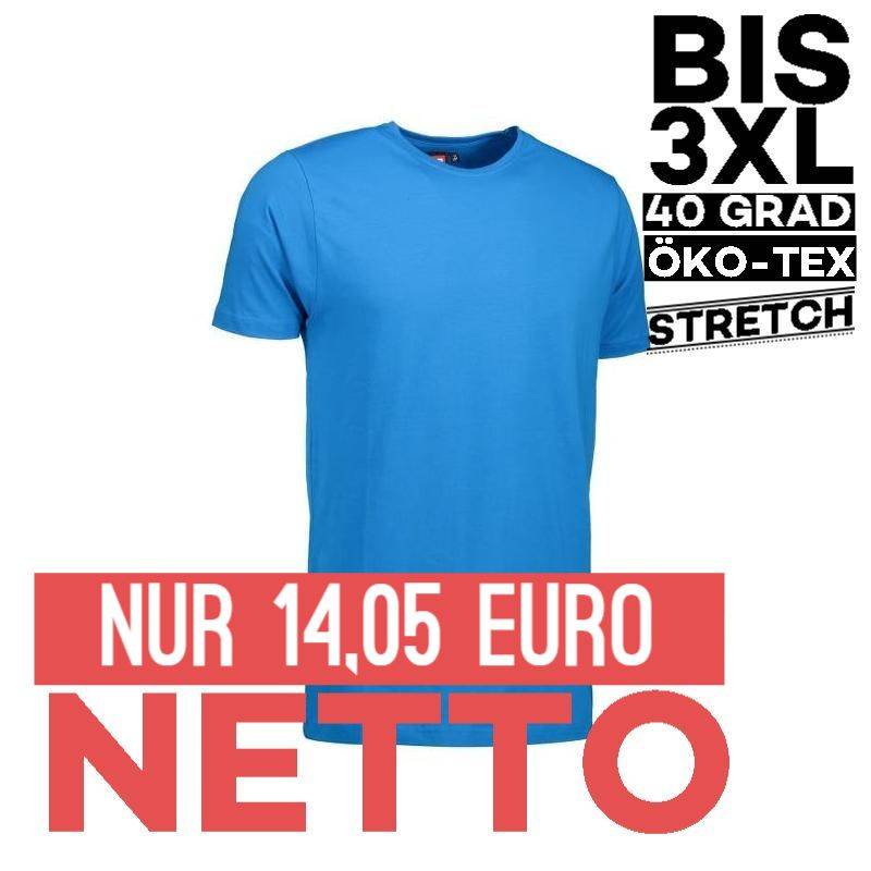 Stretch Herren T-Shirt 594 von ID / Farbe: türkis / 95% BAUMWOLLE 5% ELASTHAN - 1