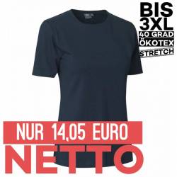 Stretch Damen T-Shirt 595 Komfort von ID / Farbe: Navy / 75% Baumwolle 20% Viskose 5% Elasthan - | MEIN-KASACK.de | kasa