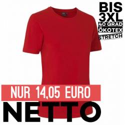 Stretch Damen T-Shirt 595 Komfort von ID / Farbe: Rot / 75% Baumwolle 20% Viskose 5% Elasthan - | MEIN-KASACK.de | kasac