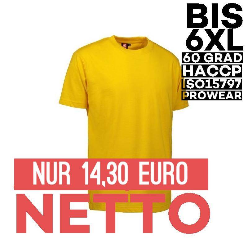 PRO Wear Herren T-Shirt 300 von ID / Farbe: gelb / 60% BAUMWOLLE 40% POLYESTER - | MEIN-KASACK.de | kasack | kasacks | k