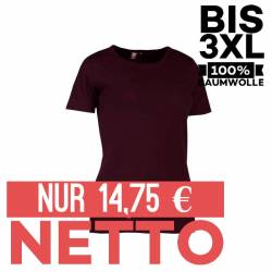 Interlock Damen T-Shirt | Rund-Ausschnitt | 508 von ID / Farbe: bordeaux / 100% BAUMWOLLE - | MEIN-KASACK.de | kasack | 