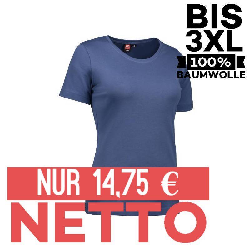 Interlock Damen T-Shirt | Rund-Ausschnitt | 508 von ID / Farbe: indigo / 100% BAUMWOLLE - | MEIN-KASACK.de | kasack | ka
