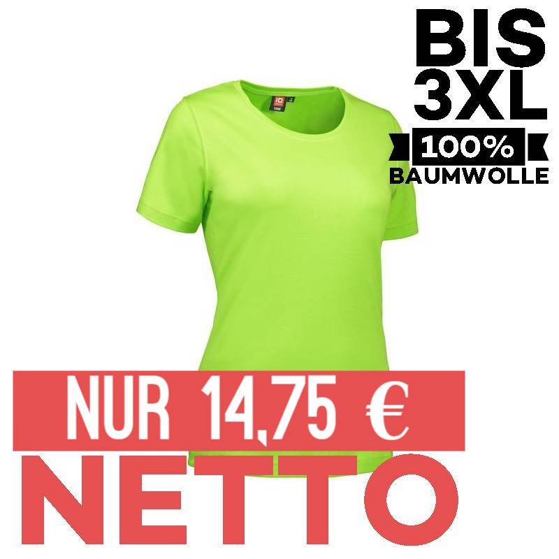 Interlock Damen T-Shirt | Rund-Ausschnitt | 508 von ID / Farbe: lime / 100% BAUMWOLLE - | MEIN-KASACK.de | kasack | kasa