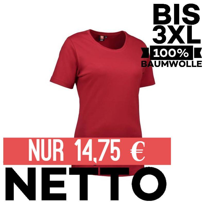 Interlock Damen T-Shirt | Rund-Ausschnitt | 508 von ID / Farbe: rot / 100% BAUMWOLLE - | MEIN-KASACK.de | kasack | kasac