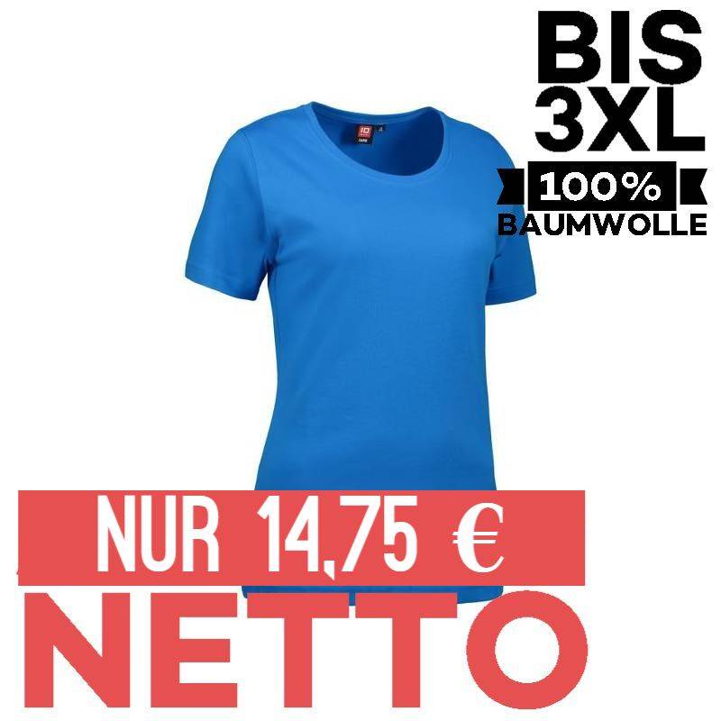 Interlock Damen T-Shirt | Rund-Ausschnitt | 508 von ID / Farbe: türkis / 100% BAUMWOLLE - | MEIN-KASACK.de | kasack | ka