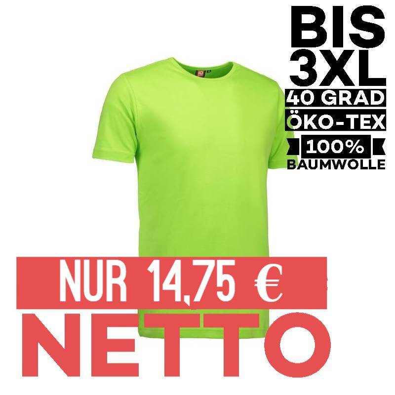 Interlock Herren T-Shirt | Rund-Ausschnitt | 0517 von ID / Farbe: lime / 100% BAUMWOLLE - | MEIN-KASACK.de | kasack | ka