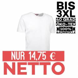 Interlock Herren T-Shirt | Rund-Ausschnitt | 0517 von ID / Farbe: weiß / 100% BAUMWOLLE - | MEIN-KASACK.de | kasack | ka