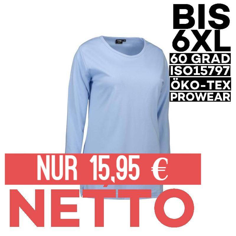 PRO Wear Damen T-Shirt | 3/4-Arm 313 von ID / Farbe: hellblau / 60% BAUMWOLLE 40% POLYESTER - | MEIN-KASACK.de | kasack 
