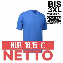 YES Herren Poloshirt 2020 von ID / Farbe: azur / 100% BAUMWOLLE - | MEIN-KASACK.de | kasack | kasacks | kassak | berufsb