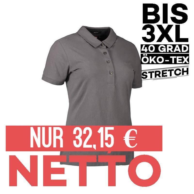Business Damen Poloshirt | Stretch 535 von ID / Farbe: grau / 95% BAUMWOLLE 5% ELASTANE - | MEIN-KASACK.de | kasack | ka