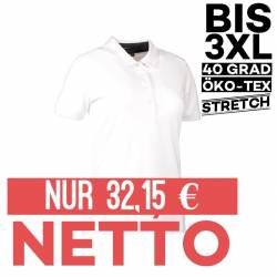 Business Damen Poloshirt | Stretch 535 von ID / Farbe: weiß / 95% BAUMWOLLE 5% ELASTANE - | MEIN-KASACK.de | kasack | ka