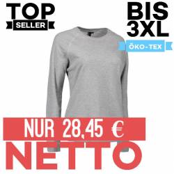 Damen - Sweatshirt CORE O-Neck Sweat 616 von ID / Farbe: grau / 50% BAUMWOLLE 50% POLYESTER - | MEIN-KASACK.de | kasack 