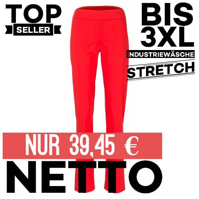 Stretch-Damenhose 2447 von MEIN-KASACK.de / Farbe: rot / Stretchgewebe - 49% Baumwolle 48% Polyester 3% Elasthan - | MEI