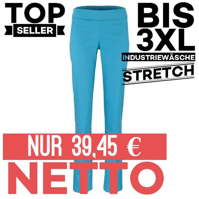 Stretch-Damenhose 2447 von MEIN-KASACK.de / Farbe: dunkeltürkis / Stretchgewebe - 49% Baumwolle 48% Polyester 3% Elastha