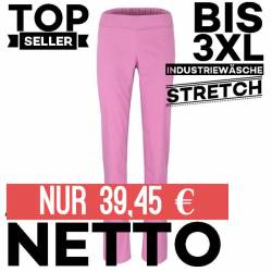 Stretch-Damenhose 2447 von MEIN-KASACK.de / Farbe: lila (lagune) / Stretchgewebe - 49% Baumwolle 48% Polyester 3% Elasth