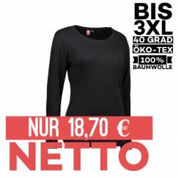Interlock Damen T-Shirt | Langarm| 0509 von ID / Farbe: schwarz / 100% BAUMWOLLE - | MEIN-KASACK.de | kasack | kasacks |