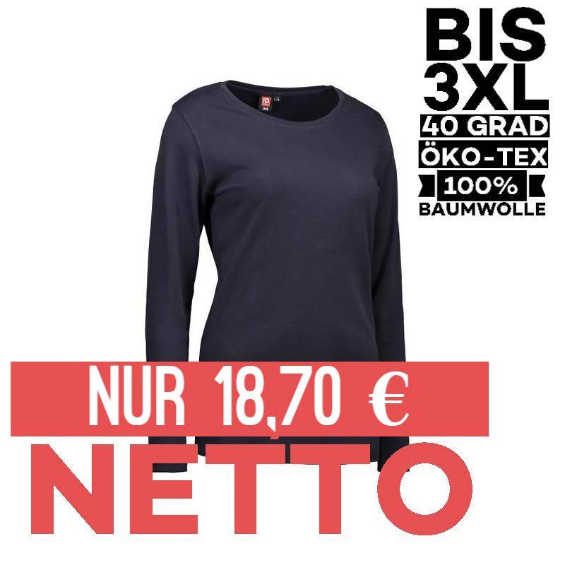 Interlock Damen T-Shirt | Langarm| 0509 von ID / Farbe: navy / 100% BAUMWOLLE - | MEIN-KASACK.de | kasack | kasacks | ka