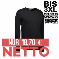 Interlock Herren T-Shirt | Langarm| 0518 von ID / Farbe: schwarz / 100% BAUMWOLLE - | MEIN-KASACK.de | kasack | kasacks 