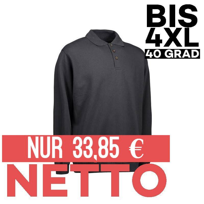 Klassisches Herren Polo-Sweatshirt 601 von ID / Farbe: koks / 70% BAUMWOLLE 30% POLYESTER - | MEIN-KASACK.de | kasack | 