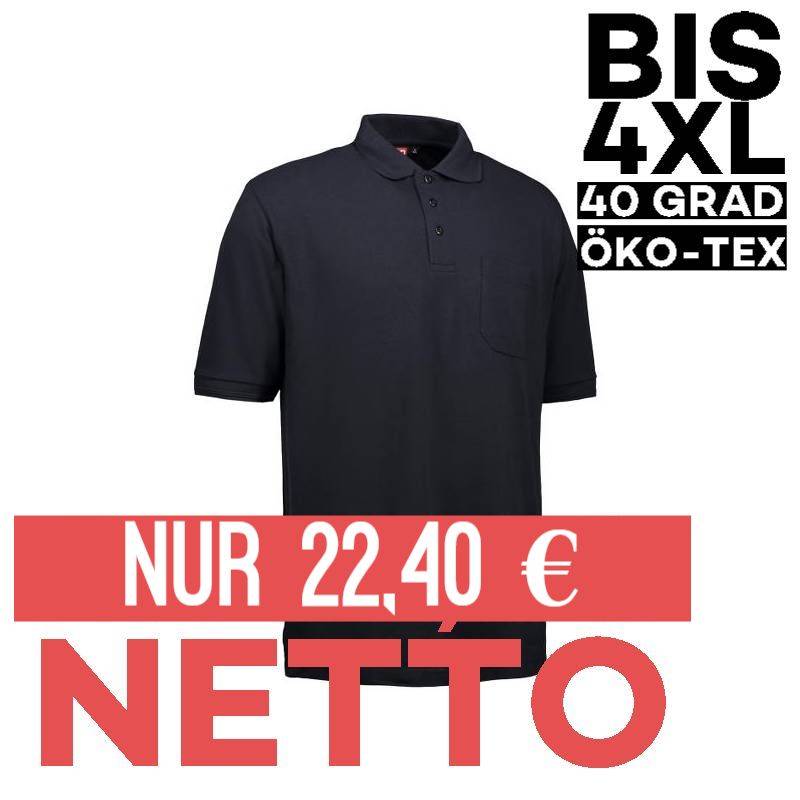 Klassisches Herren Poloshirt | mit Tasche | 520 von ID / Farbe: navy / 50% BAUMWOLLE 50% POLYESTER - | MEIN-KASACK.de | 