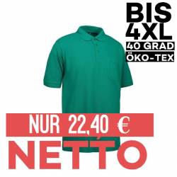 Klassisches Herren Poloshirt | mit Tasche | 520 von ID / Farbe: grün / 50% BAUMWOLLE 50% POLYESTER - | MEIN-KASACK.de | 