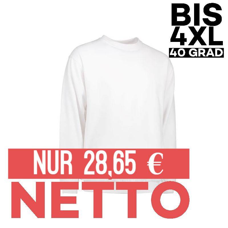 Klassisches Herren Sweatshirt 600 von ID / Farbe: weiß / 70% BAUMWOLLE 30% POLYESTER - | MEIN-KASACK.de | kasack | kasac
