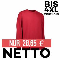 Klassisches Herren Sweatshirt 600 von ID / Farbe: rot / 70% BAUMWOLLE 30% POLYESTER - | MEIN-KASACK.de | kasack | kasack