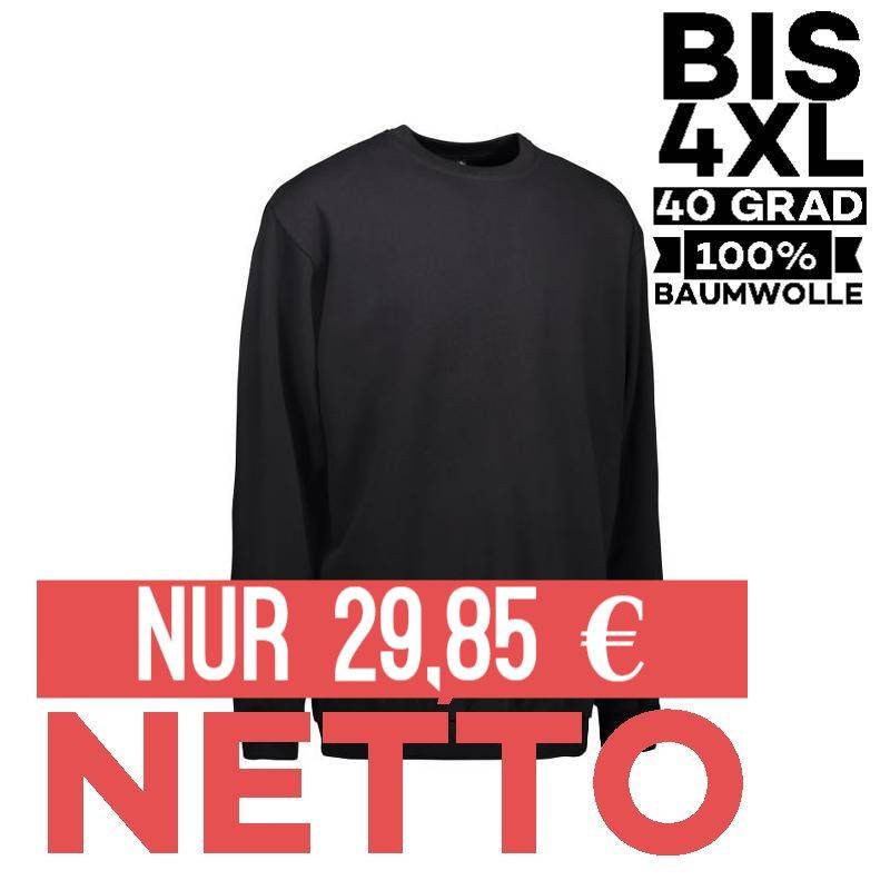 Klassisches Herren Sweatshirt | 604 von ID / Farbe: schwarz / 100% BAUMWOLLE - | MEIN-KASACK.de | kasack | kasacks | kas