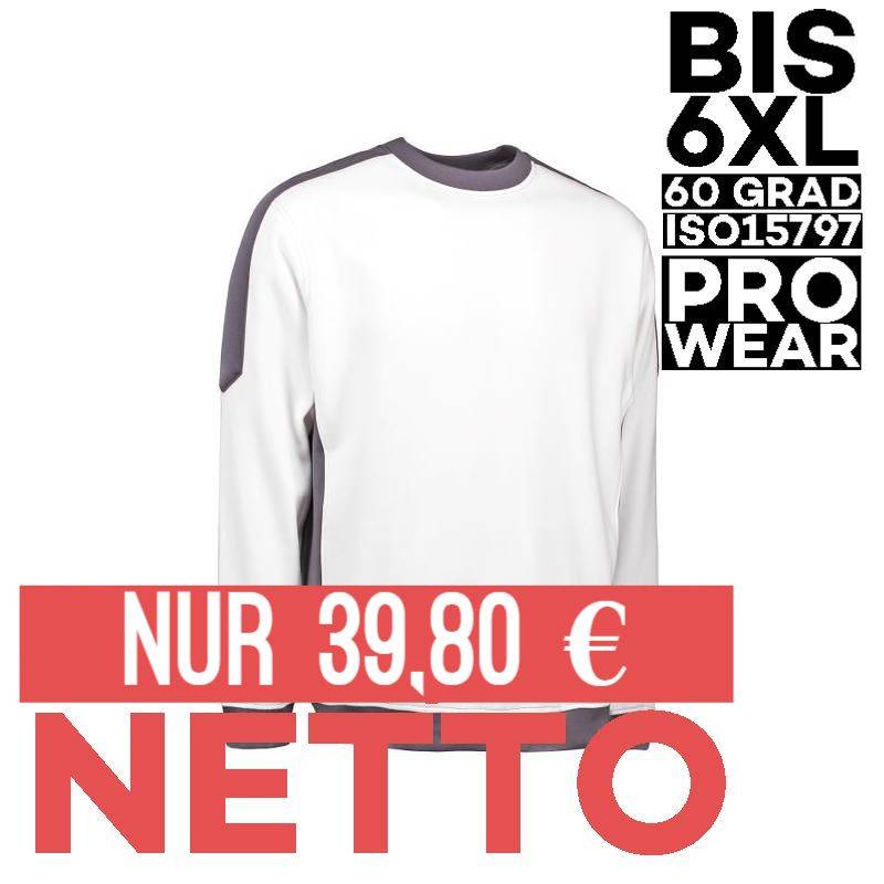 PRO Wear Sweatshirt | Kontrast | 362 von ID / Farbe: weiß / 60% BAUMWOLLE 40% POLYESTER - | MEIN-KASACK.de | kasack | ka