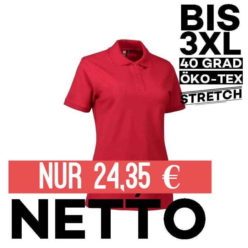 Stretch Damen Poloshirt | 527 von ID / Farbe: rot / 95% BAUMWOLLE 5% ELASTHAN - | MEIN-KASACK.de | kasack | kasacks | ka