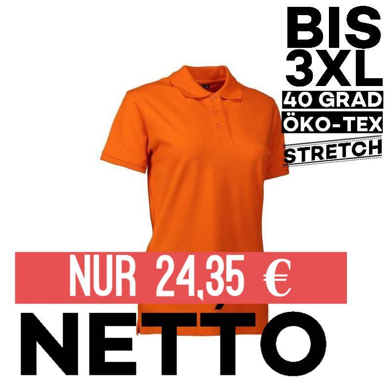 Stretch Damen Poloshirt | 527 von ID / Farbe: orange  / 95% BAUMWOLLE 5% ELASTHAN - | MEIN-KASACK.de | kasack | kasacks 