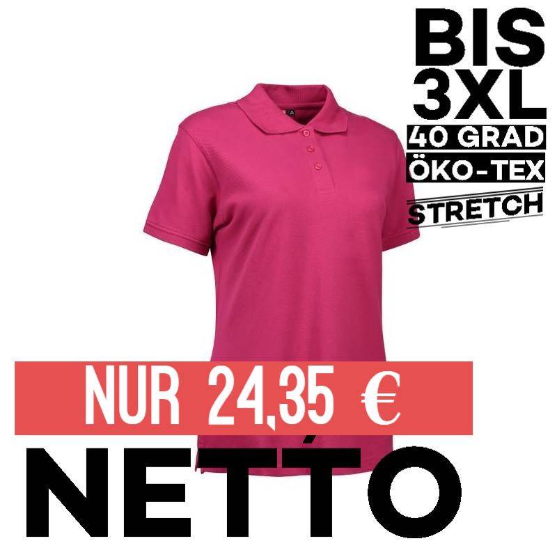 Stretch Damen Poloshirt | 527 von ID / Farbe: cerise / 95% BAUMWOLLE 5% ELASTHAN - | MEIN-KASACK.de | kasack | kasacks |