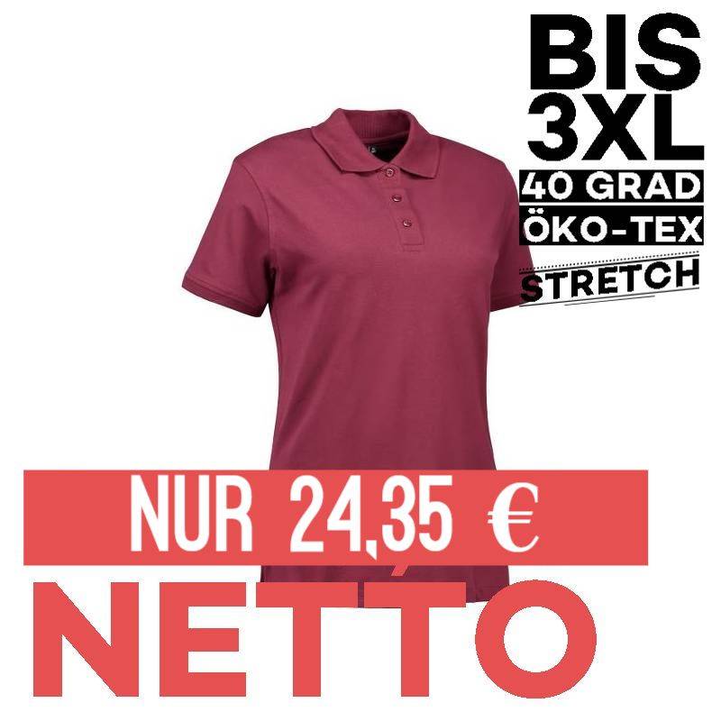 Stretch Damen Poloshirt | 527 von ID / Farbe: bordeaux / 95% BAUMWOLLE 5% ELASTHAN - | MEIN-KASACK.de | kasack | kasacks
