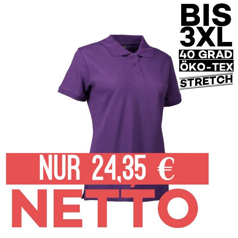Stretch Damen Poloshirt | 527 von ID / Farbe: lila / 95% BAUMWOLLE 5% ELASTHAN - | MEIN-KASACK.de | kasack | kasacks | k