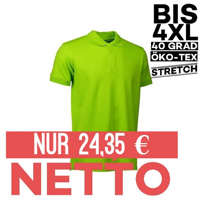 Stretch Herren Poloshirt | 525 von ID / Farbe: lime / 95% BAUMWOLLE 5% ELASTHAN - | MEIN-KASACK.de | kasack | kasacks | 