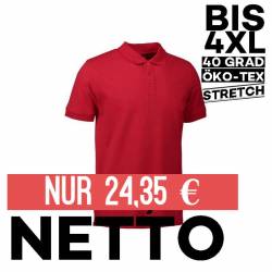 Stretch Herren Poloshirt | 525 von ID / Farbe: rot / 95% BAUMWOLLE 5% ELASTHAN - | MEIN-KASACK.de | kasack | kasacks | k