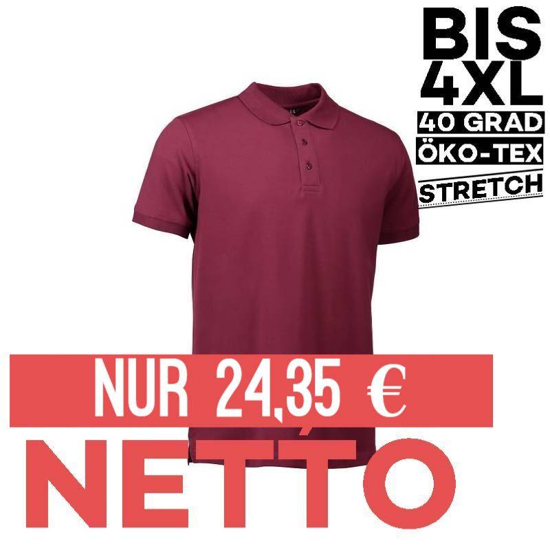 Stretch Herren Poloshirt | 525 von ID / Farbe: bordeaux / 95% BAUMWOLLE 5% ELASTHAN - | MEIN-KASACK.de | kasack | kasack