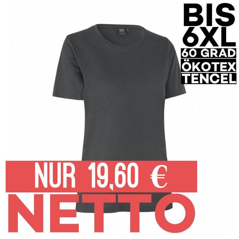 TENCEL - Damen T-Shirt |529 von ID / Farbe: Silber grau / 70% Polyester (recycled) 30% Lyocell - | MEIN-KASACK.de | kasa