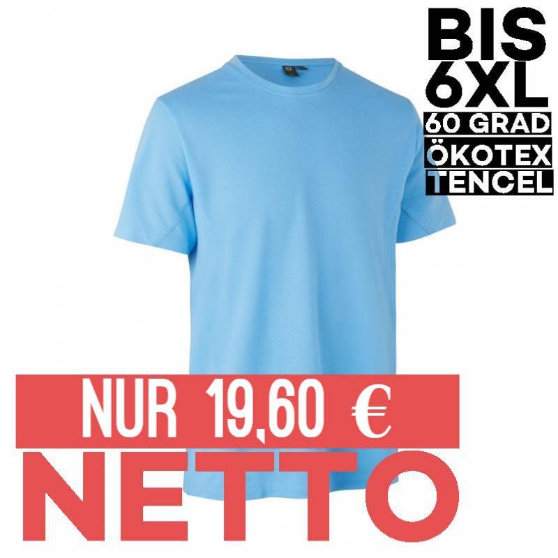 TENCEL - Herren T-Shirt |528 von ID / Farbe: Hellblau / 70% Polyester (recycled) 30% Lyocell - | MEIN-KASACK.de | kasack