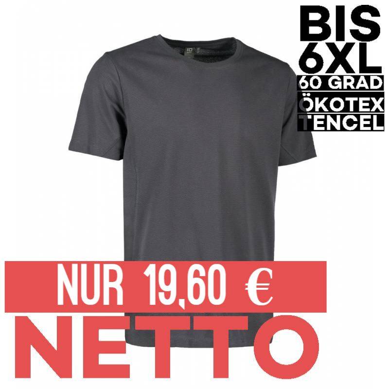 TENCEL - Herren T-Shirt |528 von ID / Farbe: Silber grau / 70% Polyester (recycled) 30% Lyocell - | MEIN-KASACK.de | kas