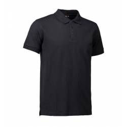 RESTPOSTEN: Stretch Herren Poloshirt | 525 von ID / Farbe: schwarz / 95% BAUMWOLLE 5% ELASTHAN - 1