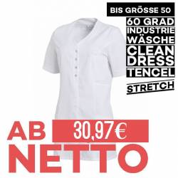 Damen - TENCEL-Kasack 2789 von LEIBER / Farbe: weiß-weiß / 50% Baumwolle, 50% Polyester - | MEIN-KASACK.de | kasack | ka