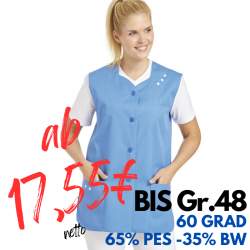 KASACK OHNE ARM 472 von LEIBER / Farbe: blau / 65 % Polyester 35 % Baumwolle